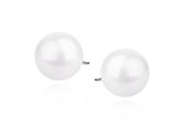 DELIKATNE SREBRNE KOLCZYKI WKRĘTKI JASNE PERŁY PEREŁKI 8MM KULKI KULECZKI