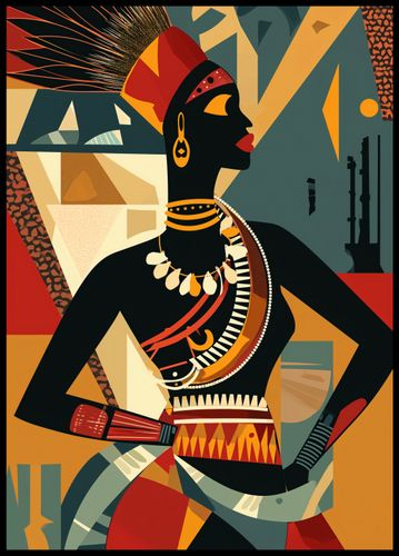 Plakat 64x90cm Afrykańska Mozaika na Arena.pl