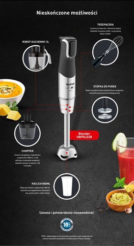 Blender ręczny TEFAL INFINITY FORCE PRO HB95L 5w1 na Arena.pl