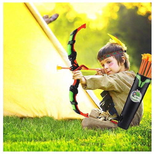 ŁUK ZESTAW ŁUCZNICZY DLA DZIECI STRZAŁKI KOŁCZAN PUSZKI CELE TARCZA LED na Arena.pl