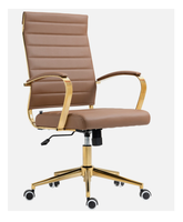 Eleganckie krzesło biurowe fotel obrotowy do biura złota rama różne kolory