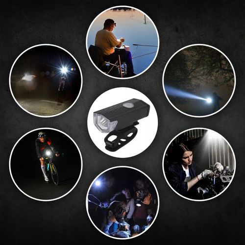 Zestaw Oświetlenia Rowerowego LED z Akumulatorem - Lampka Przednia i Tylna na Arena.pl