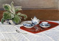 Plakat 100x70cm Tea Service, Monet Vintage do Salonu