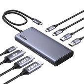Hub USB-C Ugreen CM639 4K 60Hz 2xHDMI DP do laptopa