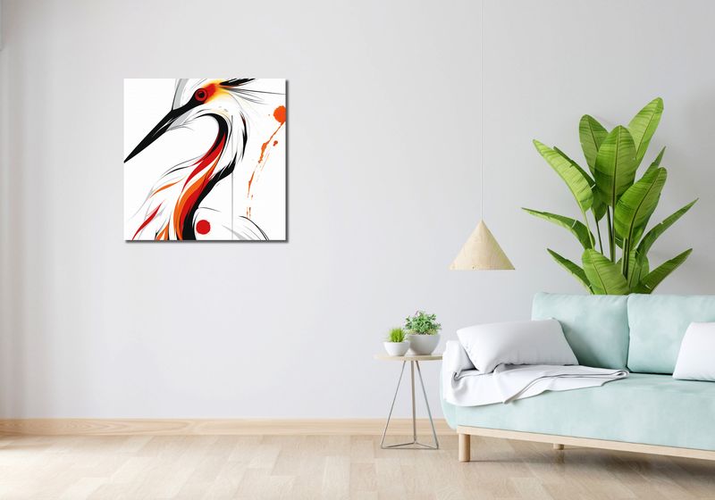 Obraz 70x70cm Bocian zdjęcie 2