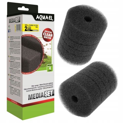 AQUAEL GĄBKA 2szt DO FILTRA WEWNĘTRZNEGO TURBO 500 (N) Oryginał na Arena.pl