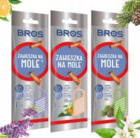 zestaw 3x bros zawieszka na mole lawendowa, cedrowa, kwiat pomarańczy