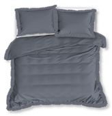Pościel Z Falbaną 160X200 Szara 2596