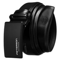 elegancki, skórzany pasek męski z klamrą automatyczną - peterson