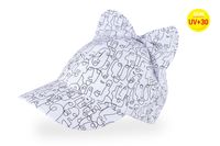 Tutu czapka z daszkiem dla dziewczynki kokarda na lato UV +30 52-54