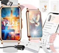 SMARTWATCH ZEGAREK NA KOMUNIE DZIEWCZYNKA SMS KROKI POLSKIE MENU 2 PASKI