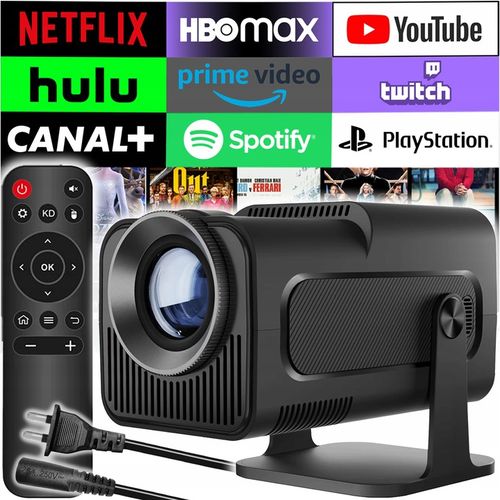 PROJEKTOR RZUTNIK ANDROID TV WIFI FULL HD PRZENOŚNY SMART GŁOŚNIK OBROTOWY na Arena.pl