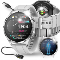 SMARTWATCH MĘSKI ZEGAREK POMIAR EKG BMI HRV TĘTNO POLSKIE MENU ROZMOWY PL