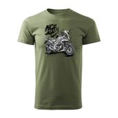 Koszulka z motocyklem na motor Honda NC 750 X NC750X męska khaki REGULAR XL