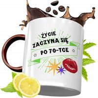 Kubek Bordowy 70 Urodziny Na Urodziny Prezent Z Nadrukiem Ze Zdjęciem