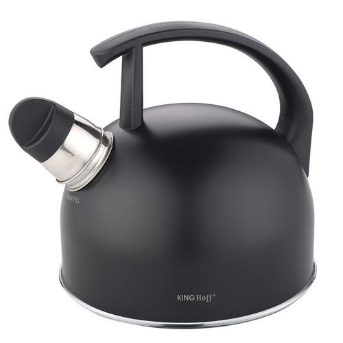 CZAJNIK 1,5L Z GWIZDKIEM KINGHOFF KH-1897 CZARNY MAT na Arena.pl