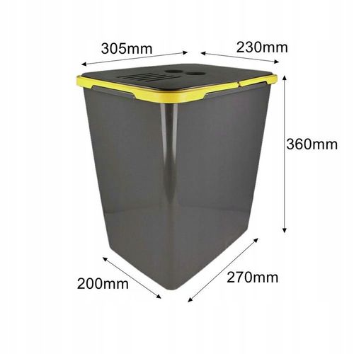 Zestaw koszy do segregacji śmieci 2x20L 2x8L do szafek min 50cm Merill na Arena.pl