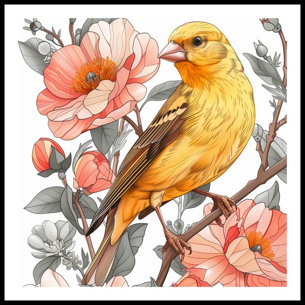 Plakat 60x60cm Wiosenny Śpiewaczek zdjęcie 3