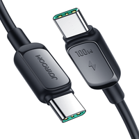 kabel przewód usb-c - usb-c 100w 1.2m czarny