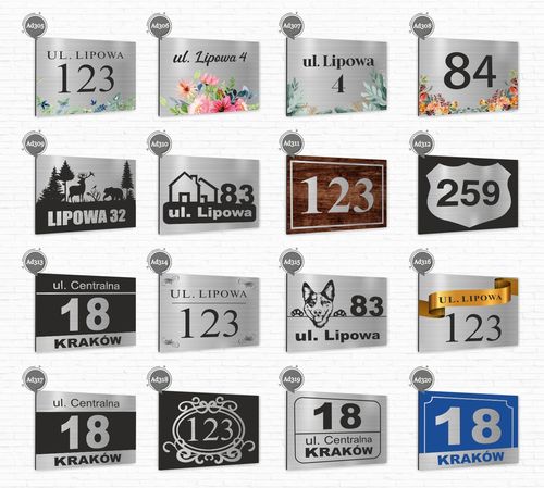 TABLICA Z NUMEREM DOMU TABLICZKA adresowa 40x30 na Arena.pl