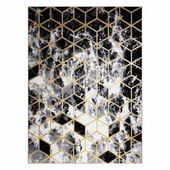 RUG/LU/MOSSE/HEXAGON/BLACK+GREY/80x250