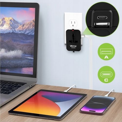 PRZEJŚCIÓWKA ADAPTER PODRÓŻNY CAŁY ŚWIAT GNIAZDKA UK USA EU ŁADOWARKA na Arena.pl