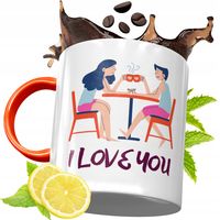 Kubek Pomarańczowy Dla Dziewczyny Na Prezent Z Nadrukiem Ze Zdjęciem