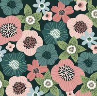 SERWETKI DAISY POL-MAK 33X33 EMERALD FLOWERS