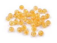 CRACKLE PLASTIK ŻÓŁTY MAŚLANY 8MM 20SZT