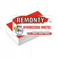 grube FOLIOWANE Wizytówki 1000 szt DWUSTRONNE