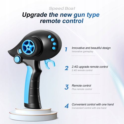 Zdalnie sterowana łódź Outdoor Toy Boat 2.4g 40km/h niebieski na Arena.pl