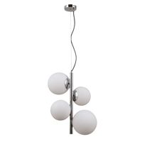 Loftowa LAMPA wisząca RIGA PND-44213-4B-CH Italux modernistyczna OPRAWA zwis szklane kule chrom