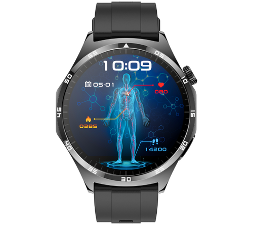 SMARTWATCH męski Rubicon F38 black/black silicon PROF na Arena.pl