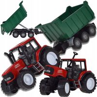 TRAKTOR CIĄGNIK MASZYNA ROLNICZA PRZYCZEPA FARMER ZABAWKA DLA DZIECI ROLNIK
