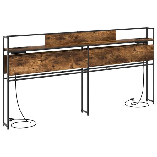 Zagłówek do przechowywania z półką Wędzony dąb 180 cm na Arena.pl