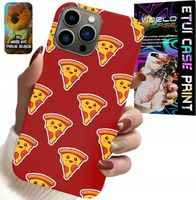 ETUI DO IPHONE 13 PRO - WZÓR Z WESOŁĄ PIZZĄ NA CZERWONYM TLE