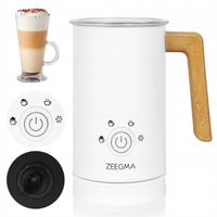 Elektryczny Spieniacz Do Mleka Podgrzewacz Kawy Piany Latte Biały 240Ml