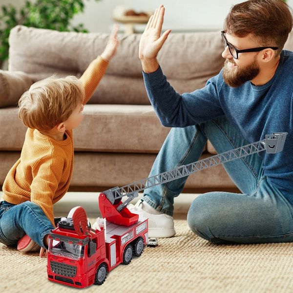 STRAŻ POŻARNA WÓZ STRAŻACKI Z DRABINĄ AUTO SAMOCHÓD INTERAKTYWNY DŹWIĘK zdjęcie 2