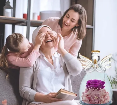 Wieczna Róża w Szkle Świecąca LED Prezent na Dzień Babci Walentynki Kobiety na Arena.pl