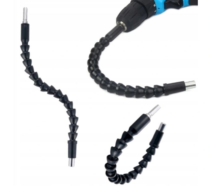 ELASTYCZNA PRZEDŁUŻKA DO BITÓW WKRĘTARKI WIERTARKI 1/4" 30cm GIĘTKA MOCNA zdjęcie 3