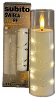Wkład led do zniczy Subito 17,5 cm biały