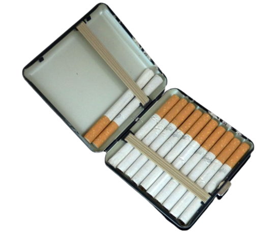 Metalowa Papierośnica Gentelo Z Orłem Na Motocyklu 8,5cm zdjęcie 2