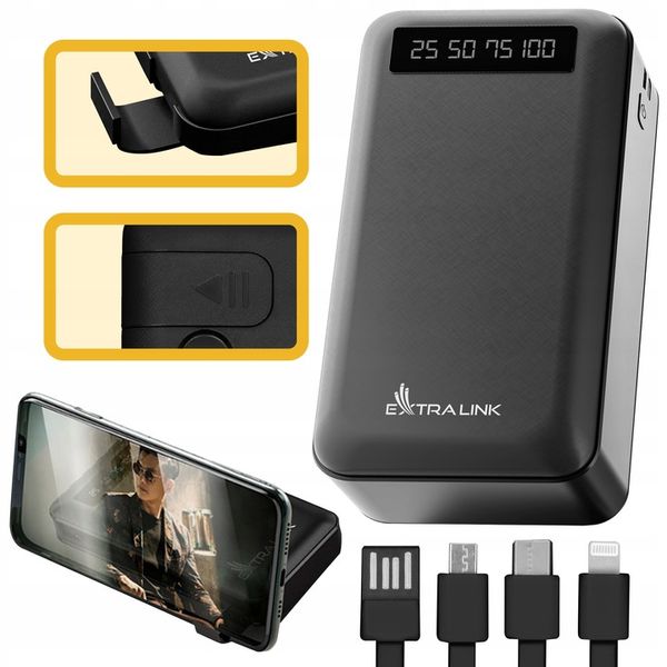 Powerbank 20000 mAh USB-C + KABLE PODSTAWKA zdjęcie 1