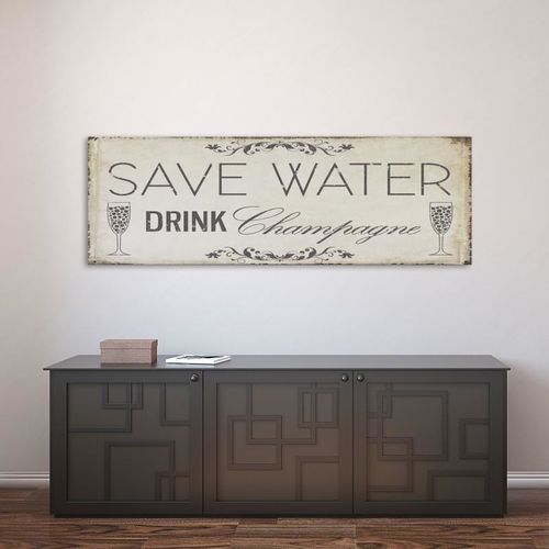 Deco Panel panorama, Save water drink champagne 100x40 na Arena.pl
