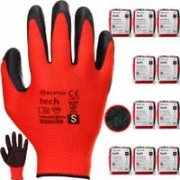Rękawice Robocze MERCATOR Tech Red+Black Latex - S - 120 Par