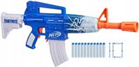 WYRZUTNIA FORTNITE NERF KARABIN Blue Shock 10 STRZAŁEK PREZENT DLA DZIECI