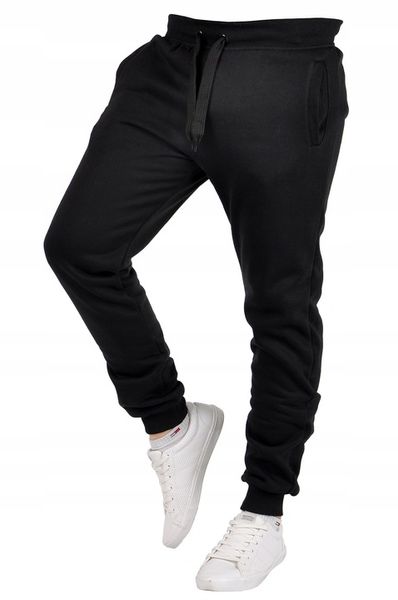 K01 r. XL MĘSKIE SPODNIE DRESOWE JOGGERY GŁADKIE zdjęcie 3