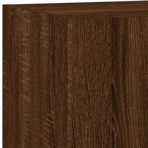 Ścienna szafka TV z LED, brązowy dąb, 60x35x31 cm na Arena.pl