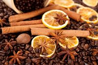 FOTOTAPETA kuchenna do kuchni KAWA GOŹDZIKI