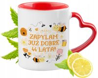 44 Urodziny Czerwony Z Uszkiem W Kształcie Serca Na Prezent
